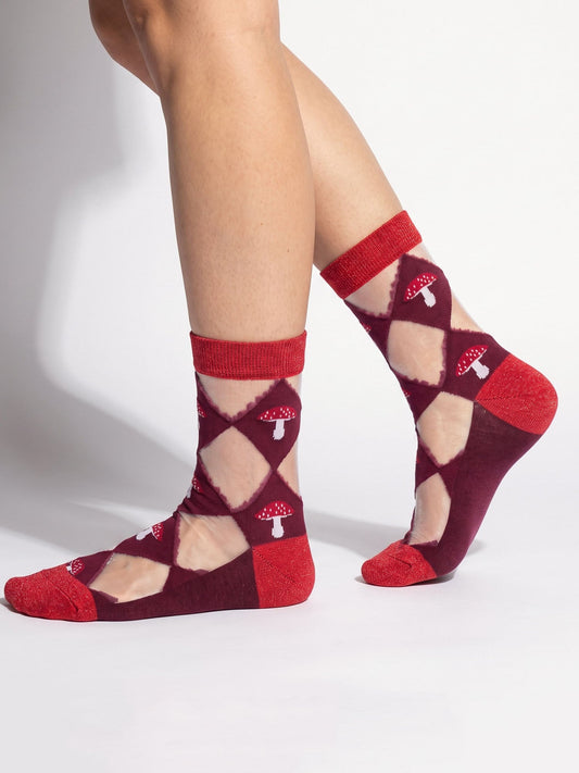 Toadstool-Diamond-Sheer-Socks-in-Red/Burgundy