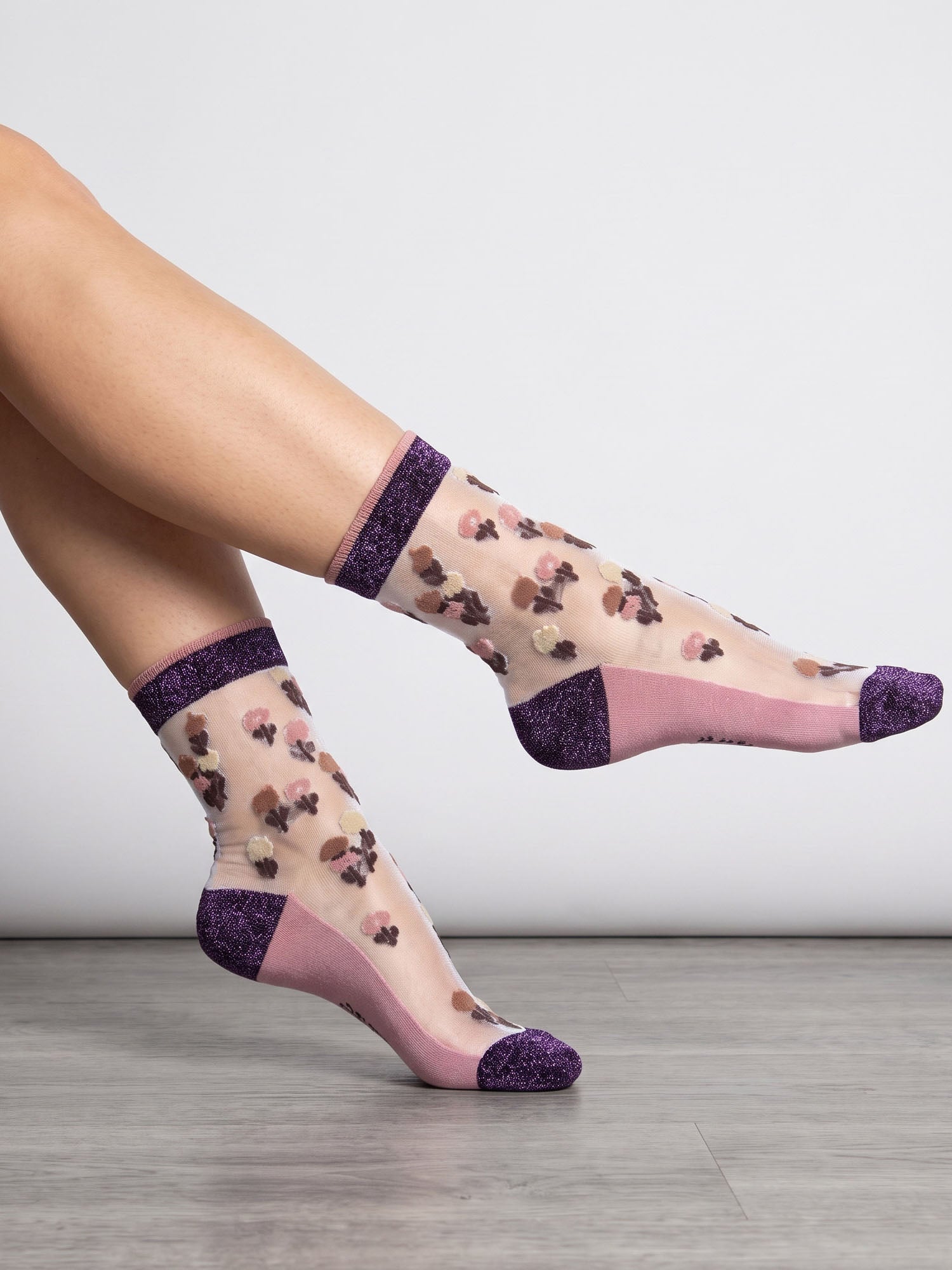 Floral-Sheer-Socks-in-Purple/Pink