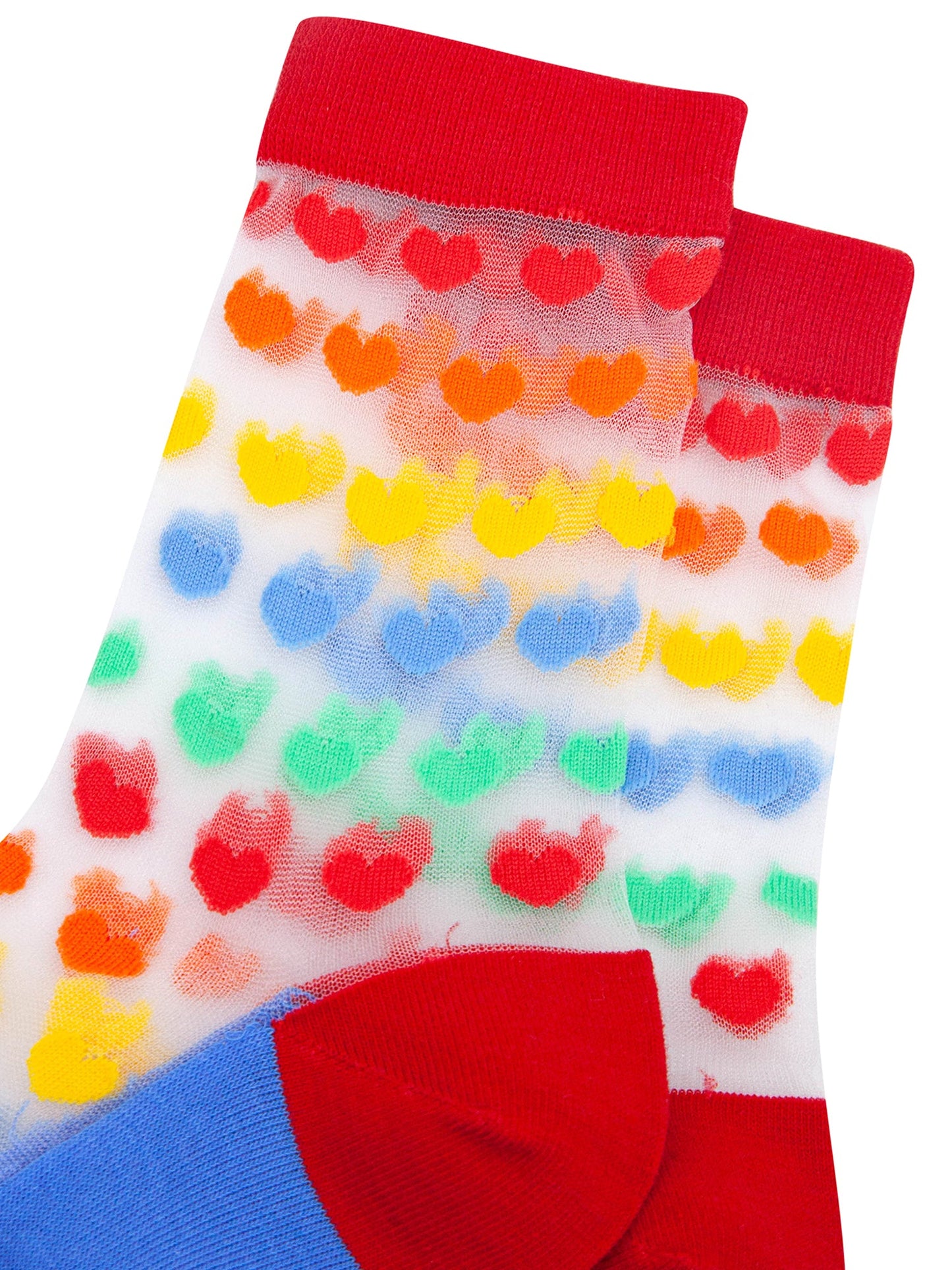 Rainbow-Love-Hearts-Combed-Cotton-Sheer-Pop-Socks-Closeup