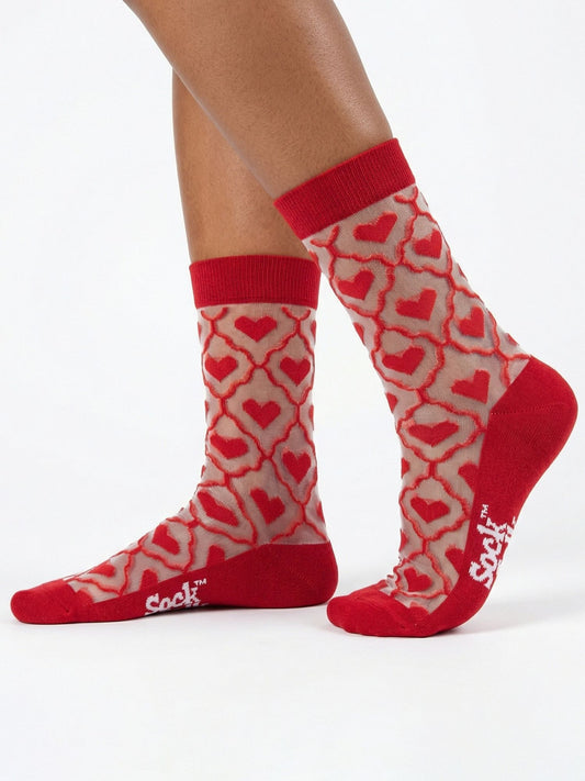 Heart-Ribbon-Combed-Cotton-Sheer-Pop-Socks-in-Red