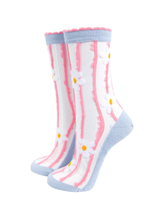 Daisy-Stripes-Combed-Cotton-Sheer-Pop-Socks-in-Blue/Pink-Mannequin