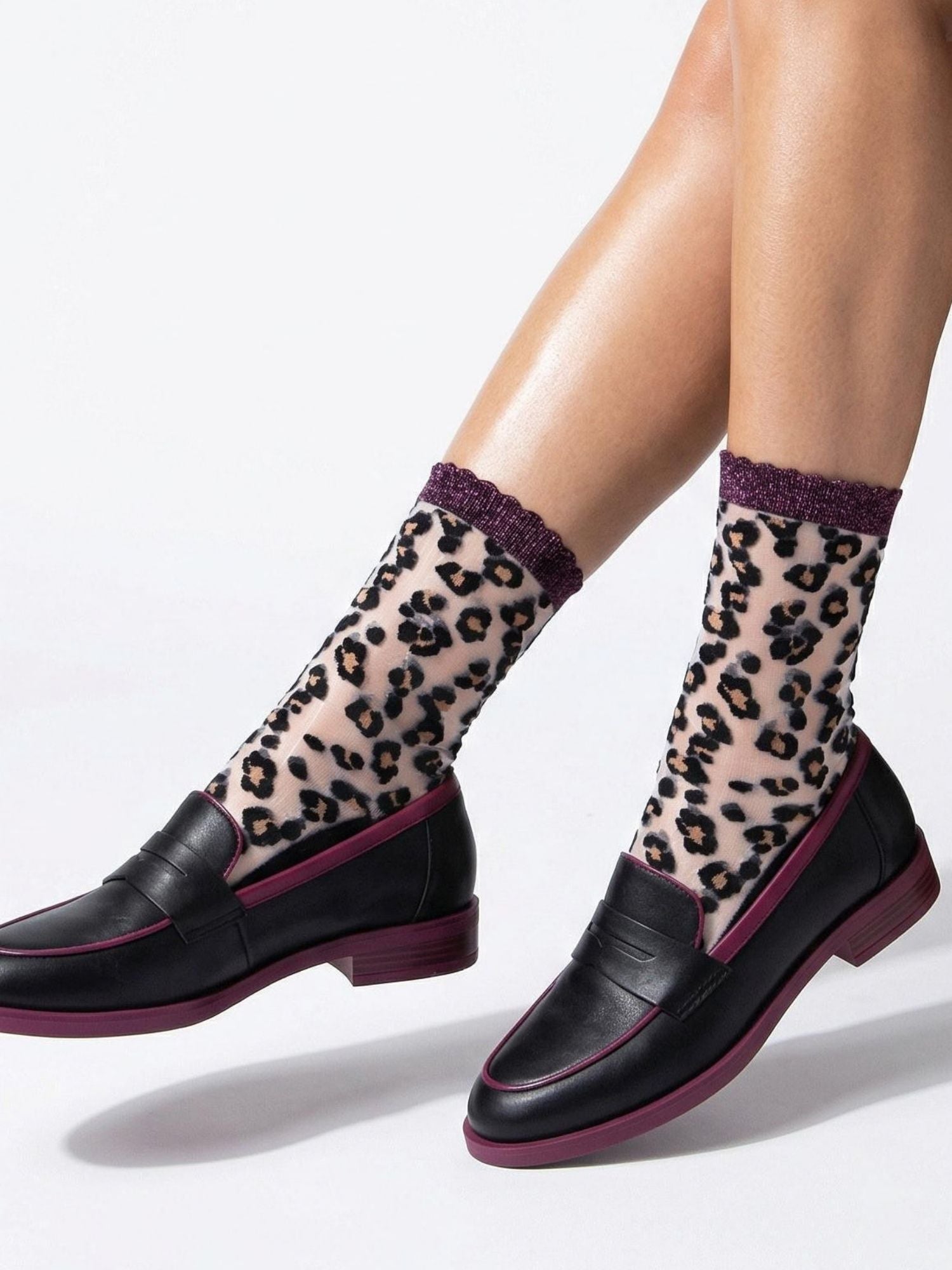 Leopard-Print-Combed-Cotton-Sheer-Pop-Socks-in-Black