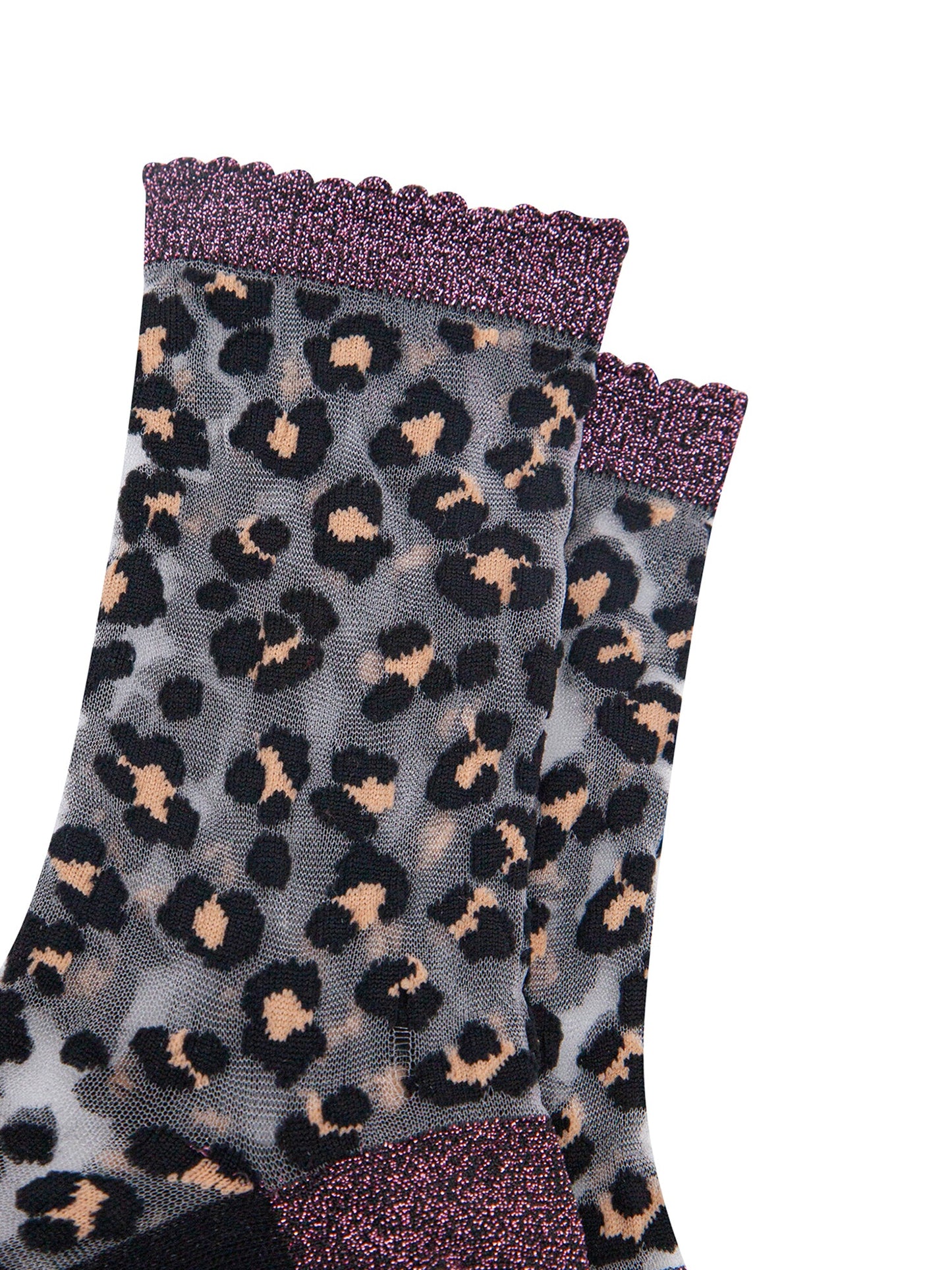 Leopard-Print-Combed-Cotton-Sheer-Pop-Socks-in-Black-Closeup