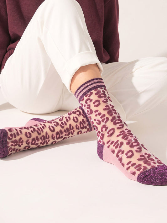 Leopard-Print-Sheer-Socks-in-Burgundy/Soft-Pink-