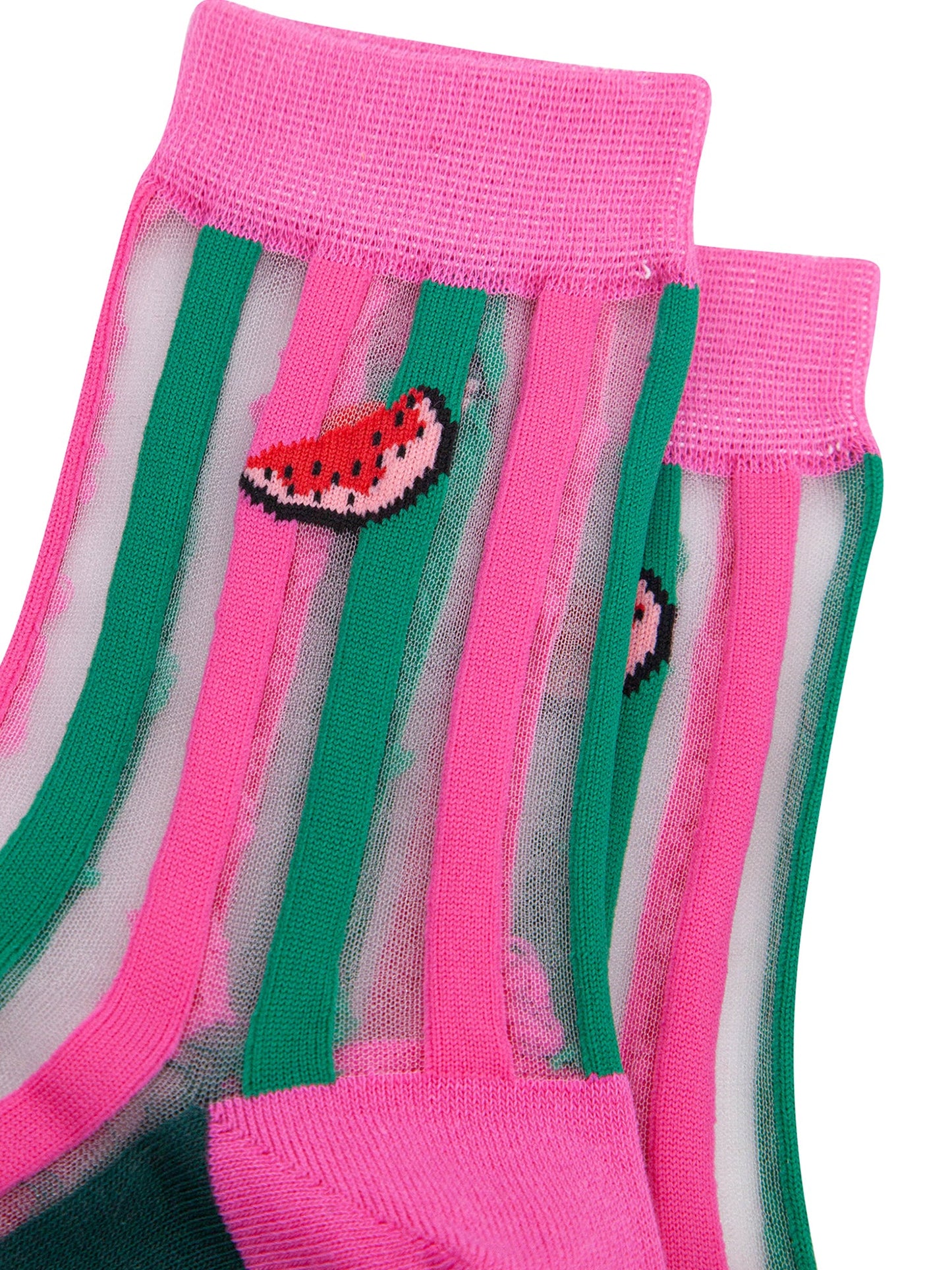 Watermelon-Stripes-Combed-Cotton-Sheer-Pop-Socks-in-Pink-Closeup