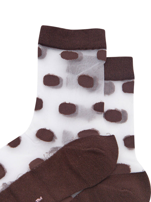 Polka-Dot-Sheer-Socks-in-Brown-Close-Up