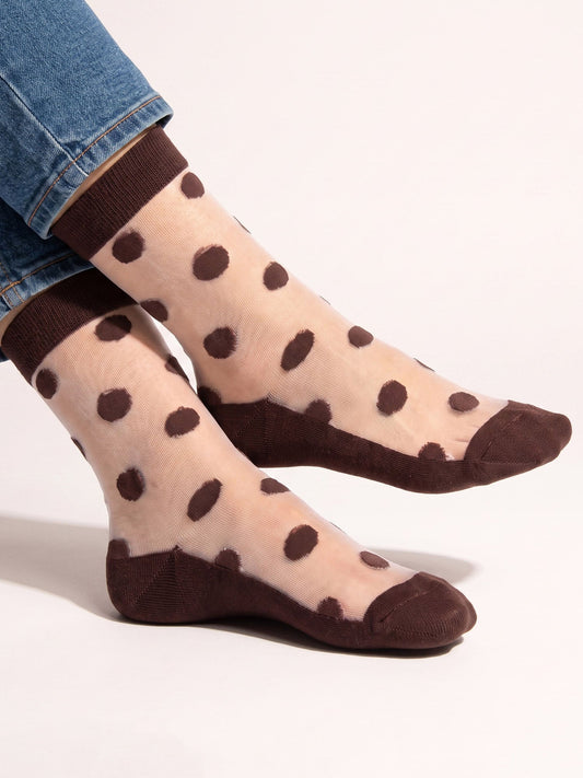 Polka-Dot-Sheer-Socks-in-Brown