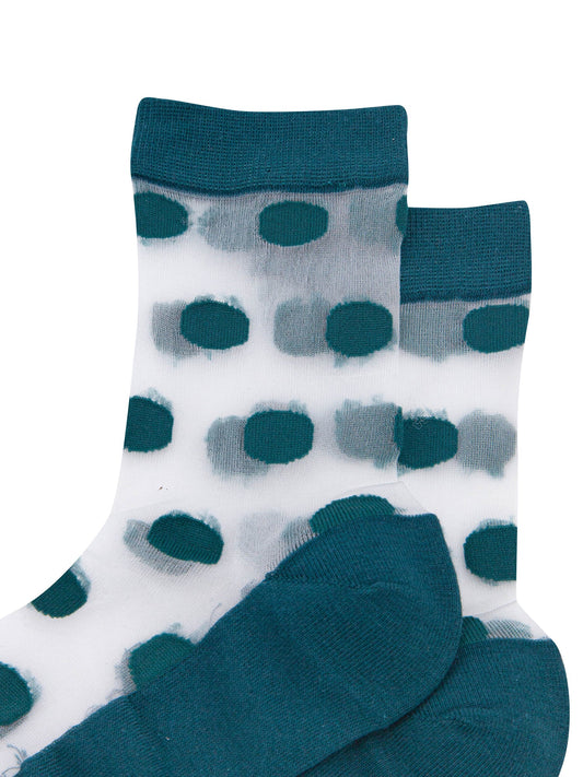 Polka-Dot-Sheer-Socks-in-Forest-Green-Close-Up