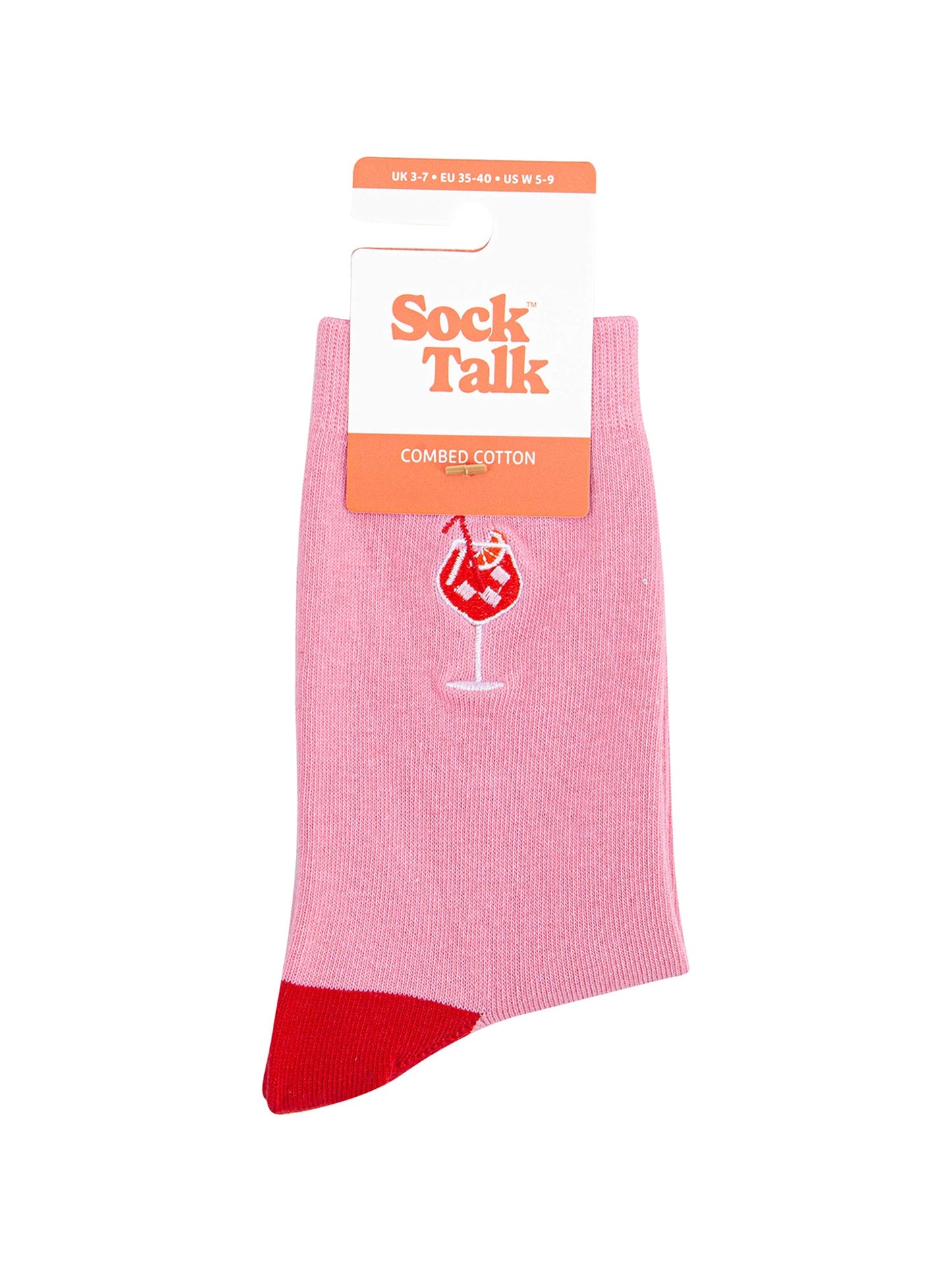 Embroidered-Aperitivo-Spritz-Combed-Cotton-Socks-in-Pink-In-Packaging