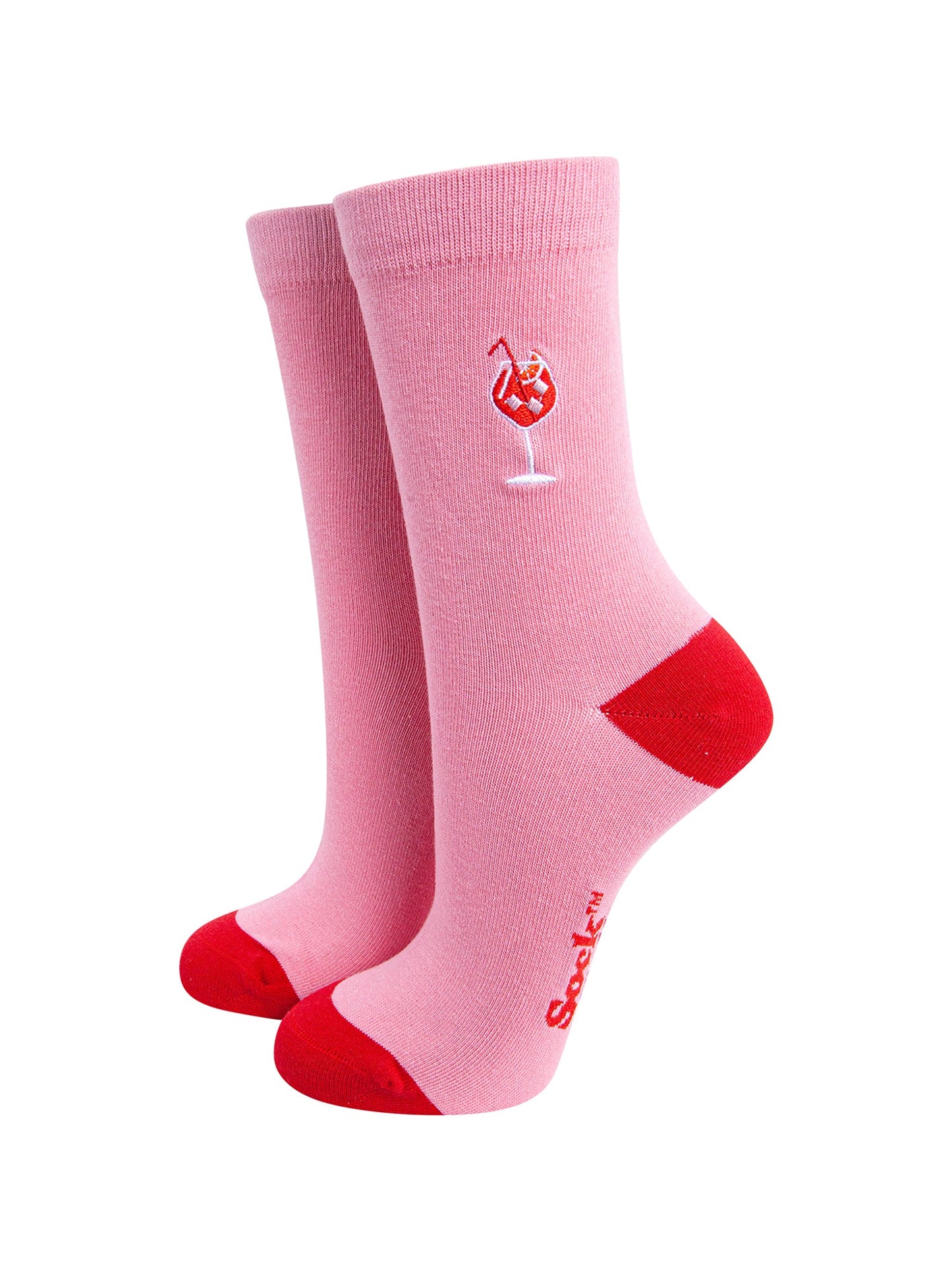 Embroidered-Aperitivo-Spritz-Combed-Cotton-Socks-in-Pink-Mannequin