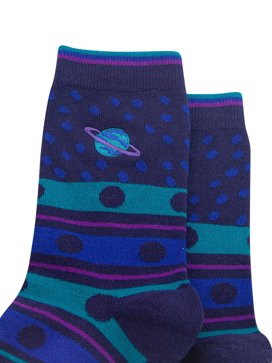 Planet-Combed-Cotton-Pattern-Embroidered-Socks-in-Navy-Blue-Close-Up