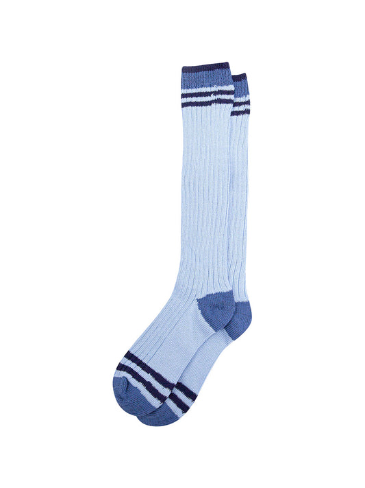 Striped-Combed-Cotton-Knee-High-Glitter-Socks-in-Blue-flat-lay