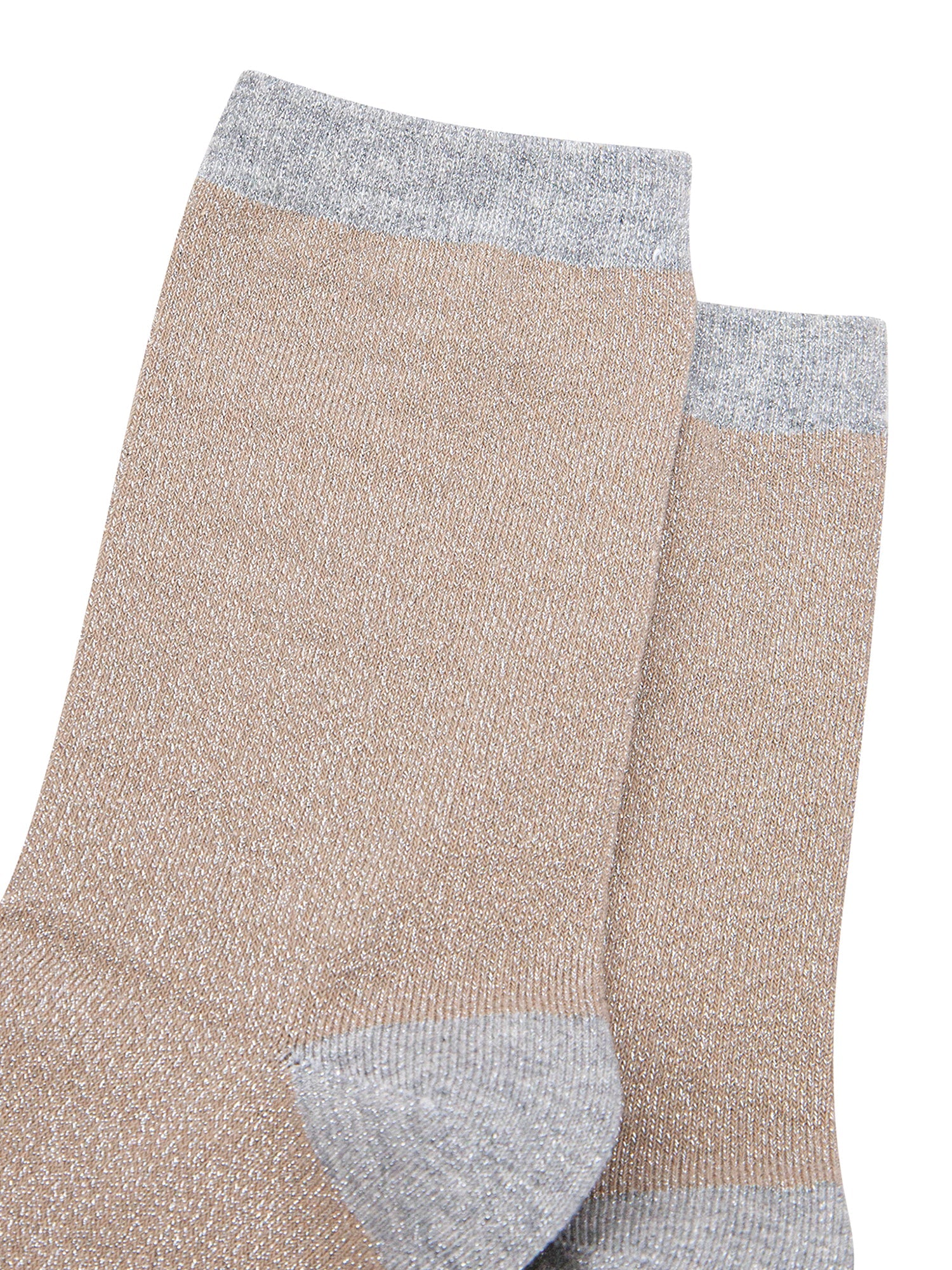Polka-Dots-Combed-Cotton-Glitter-Socks-in-Beige-Grey-close-up