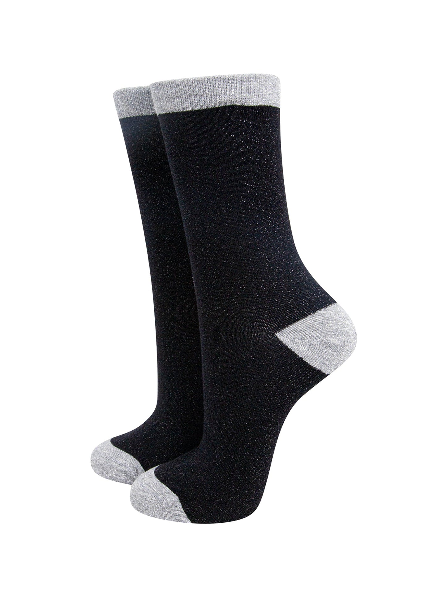 Plain-Combed-Cotton-Glitter-Socks-in-Black-mannequin