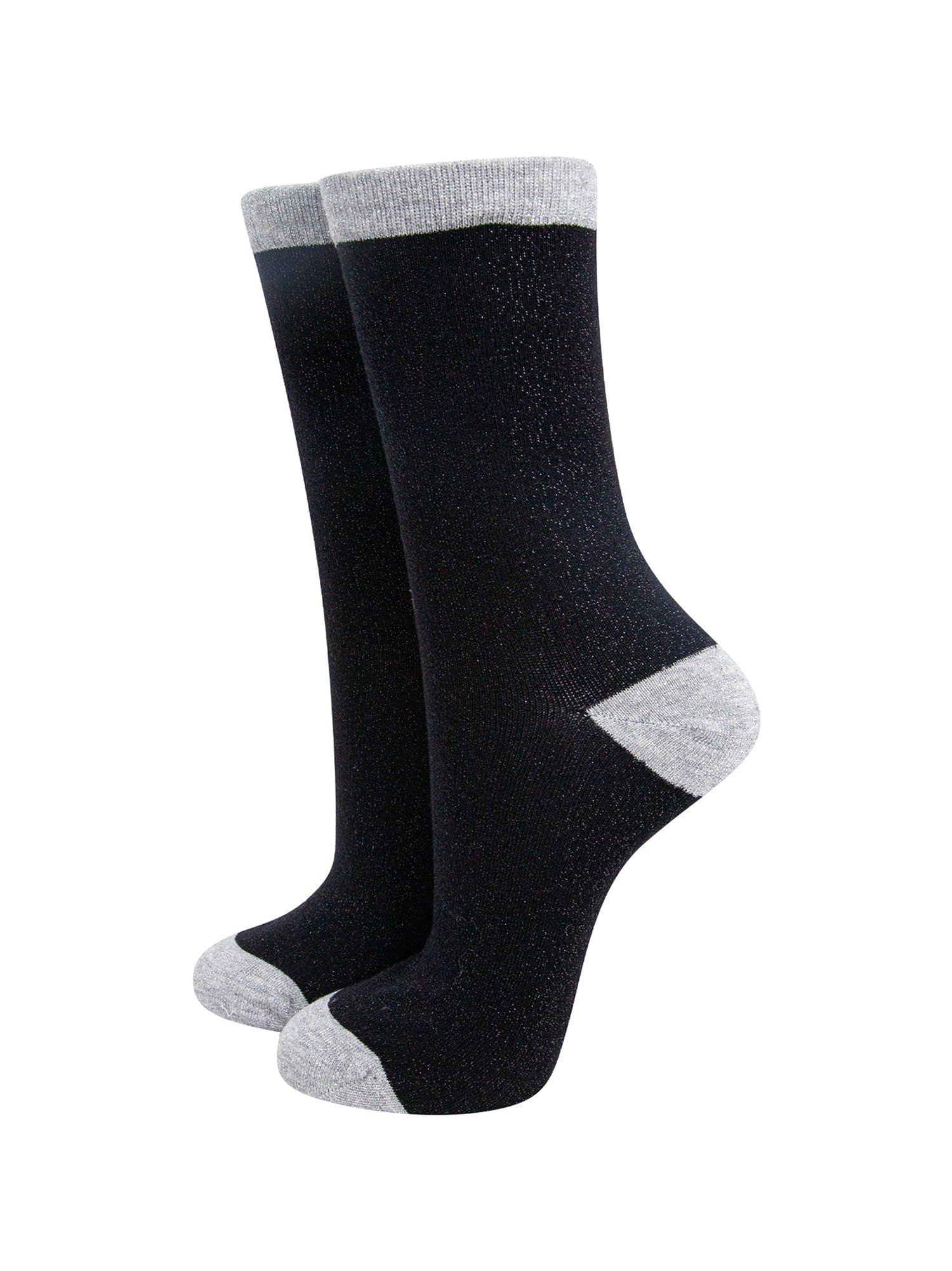 Plain-Combed-Cotton-Glitter-Socks-in-Black-mannequin