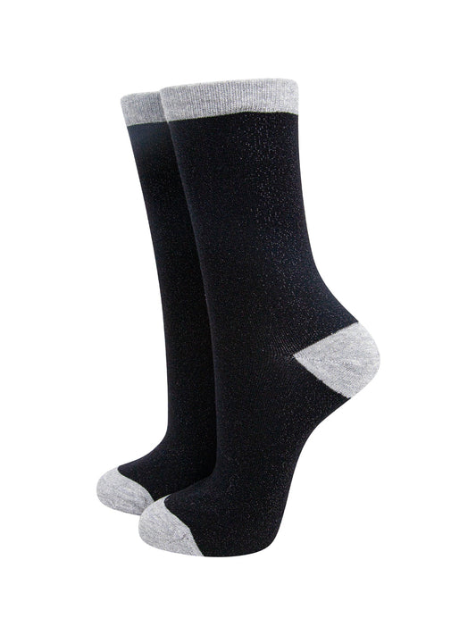 Plain-Combed-Cotton-Glitter-Socks-in-Black-mannequin
