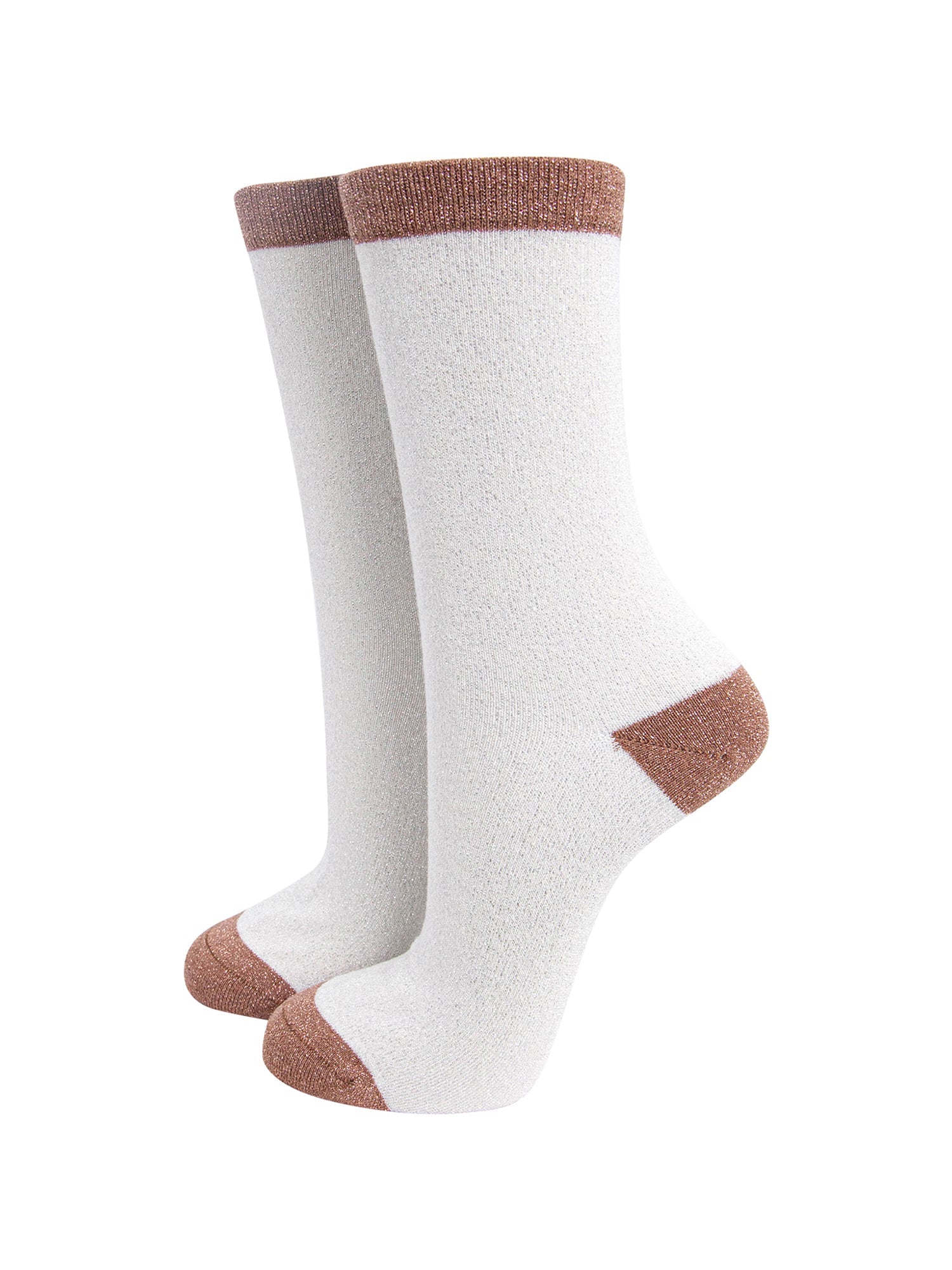 Polka-Dots-Combed-Cotton-Glitter-Socks-in-Cream-Brown-mannequin