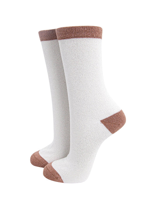 Polka-Dots-Combed-Cotton-Glitter-Socks-in-Cream-Brown-mannequin
