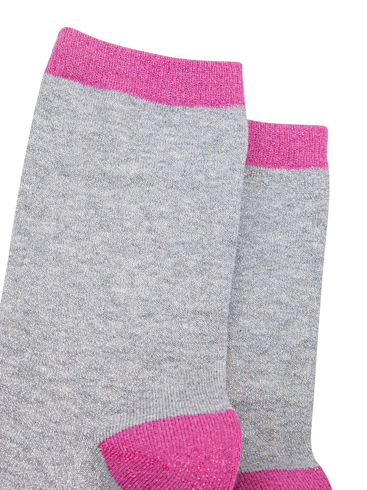 Plain-Combed-Cotton-Glitter-Socks-in-Grey-Pink-close-up