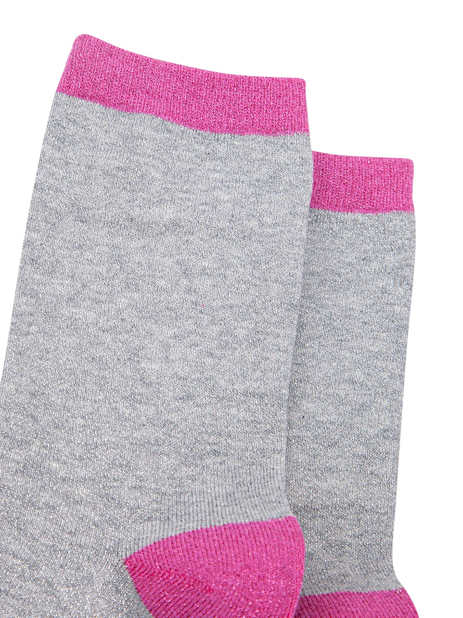 Plain-Combed-Cotton-Glitter-Socks-in-Grey-Pink-close-up