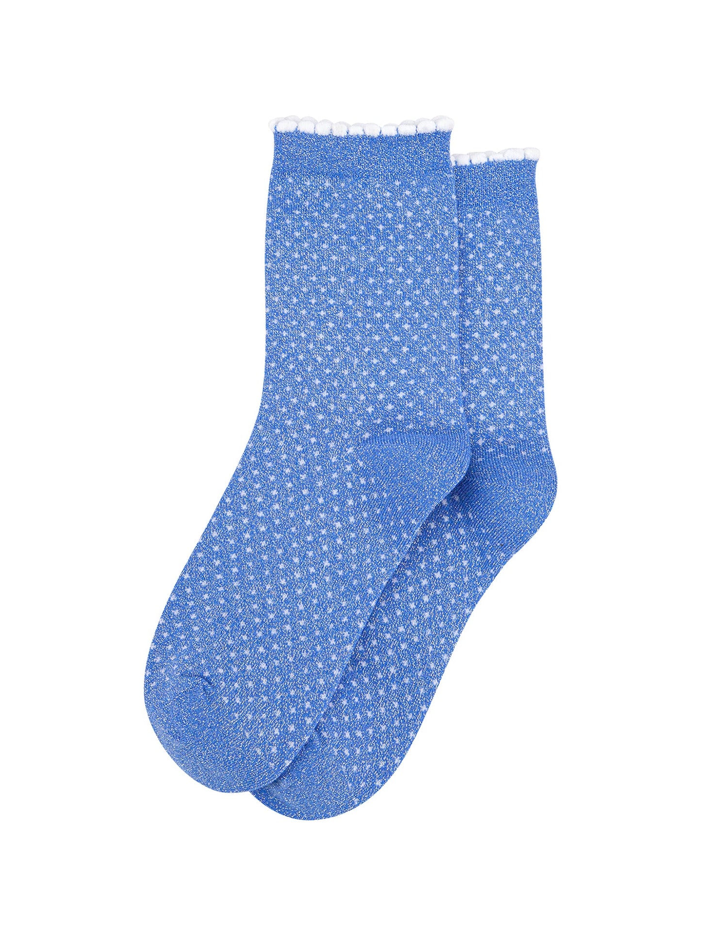 Polka-Dots-Combed-Cotton-Glitter-Socks-in-Blue-flat-lay
