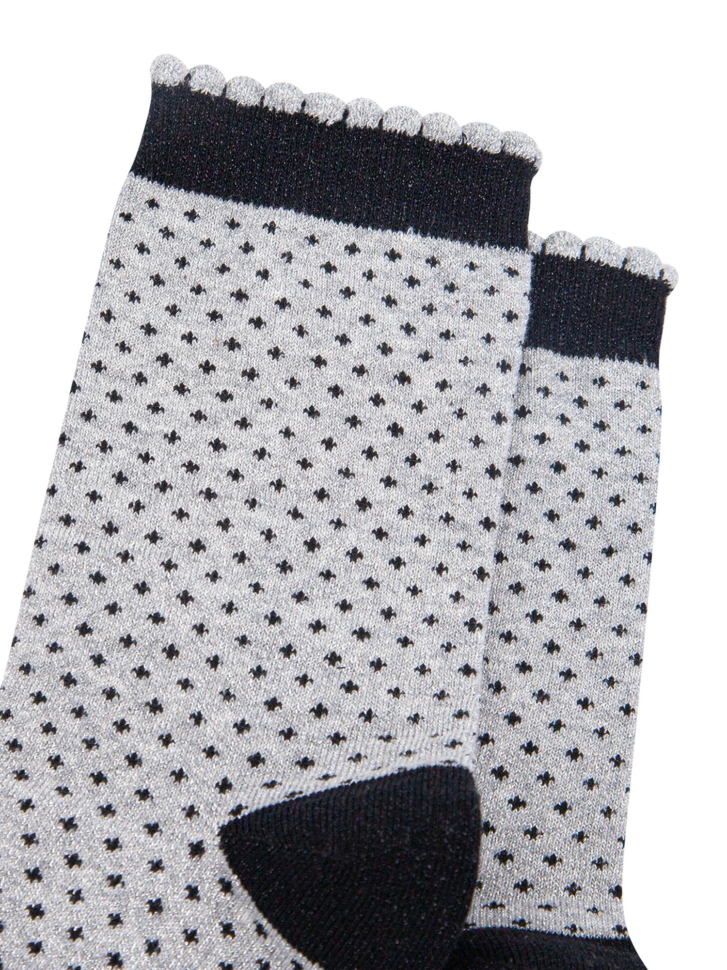 Polka-Dots-Combed-Cotton-Glitter-Socks-in-Grey-close-up