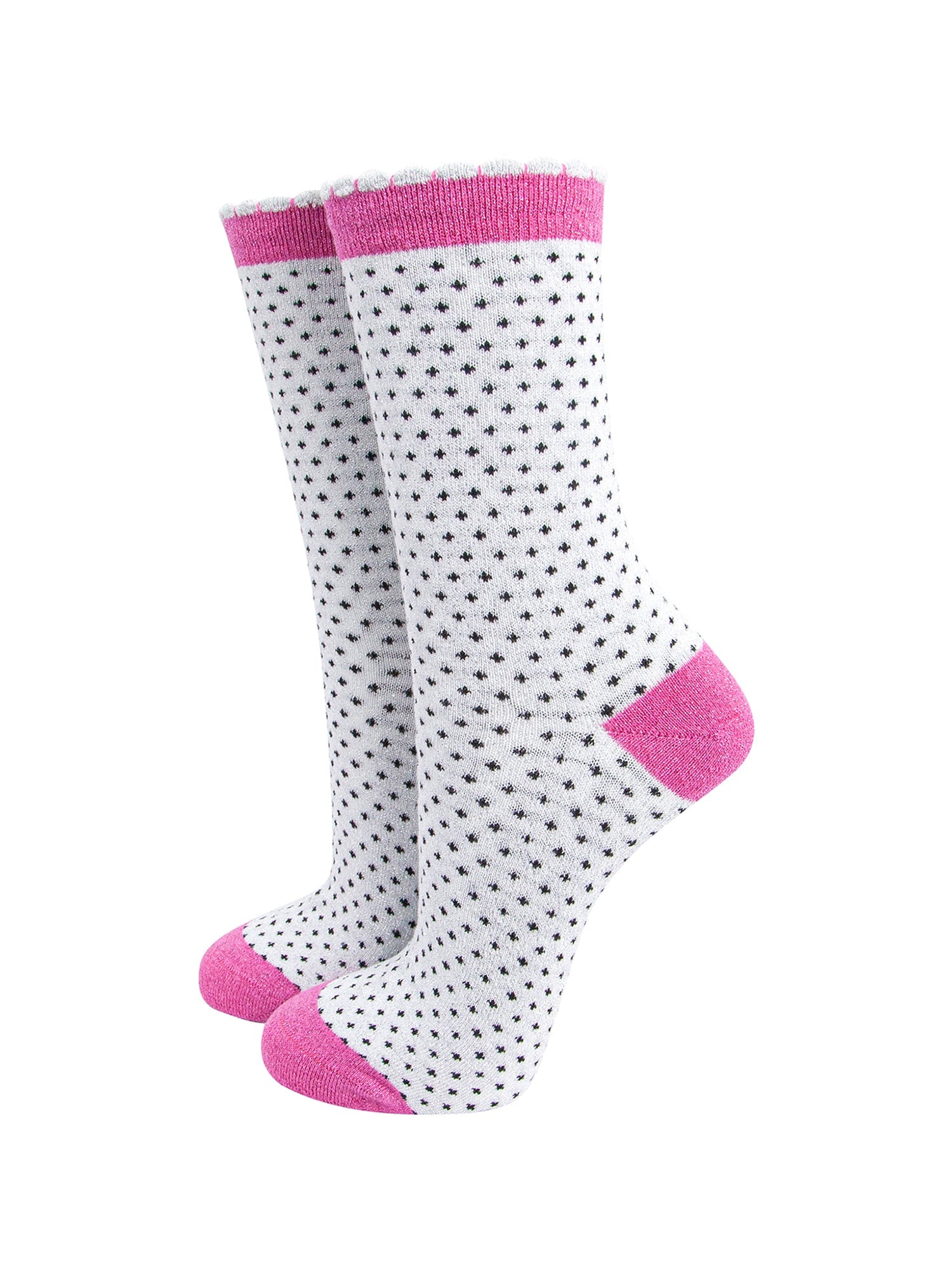 Polka-Dots-Combed-Cotton-Glitter-Socks-in-Light-grey-mannequin