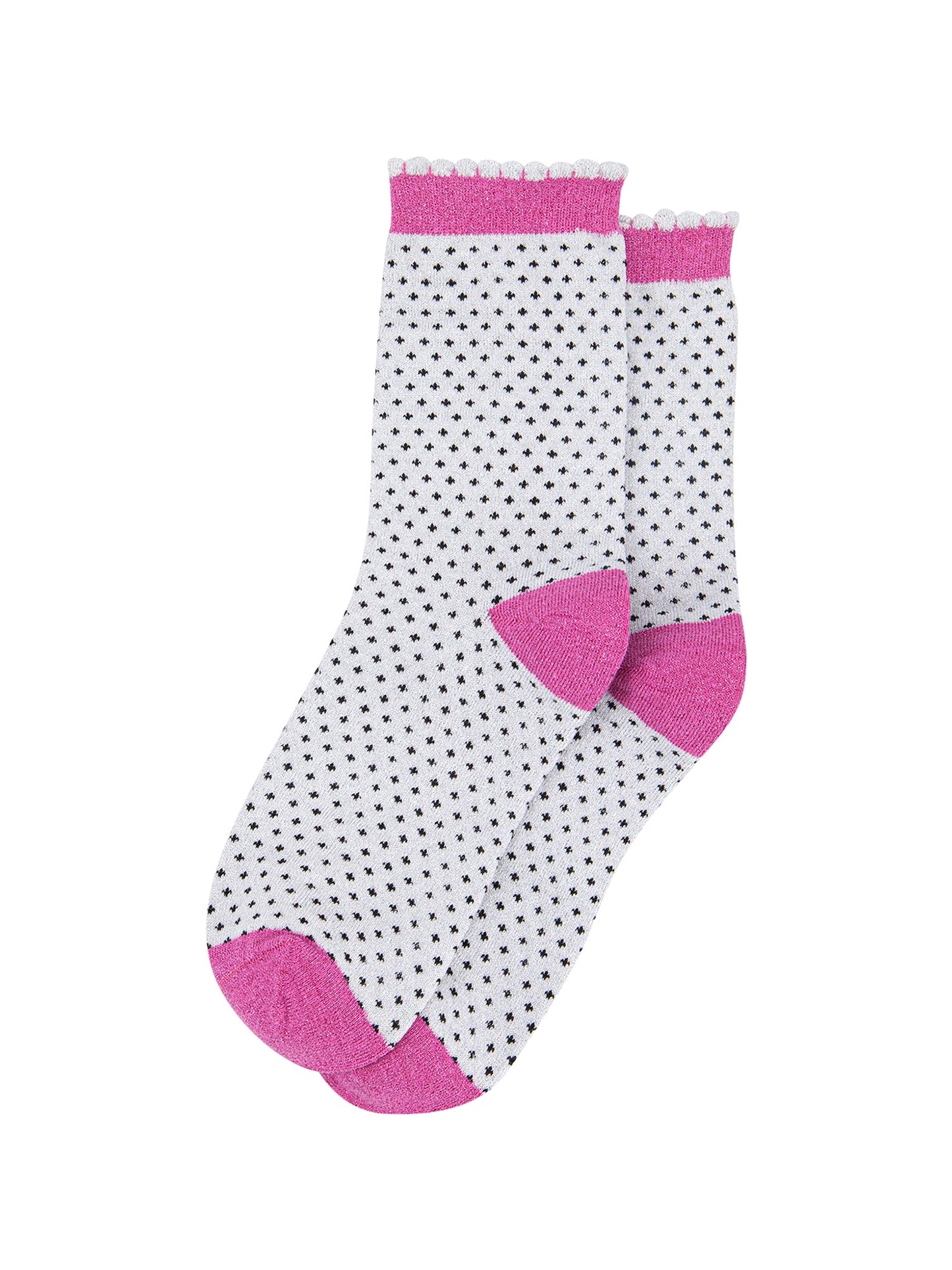Polka-Dots-Combed-Cotton-Glitter-Socks-in-Light-grey-flat-lay