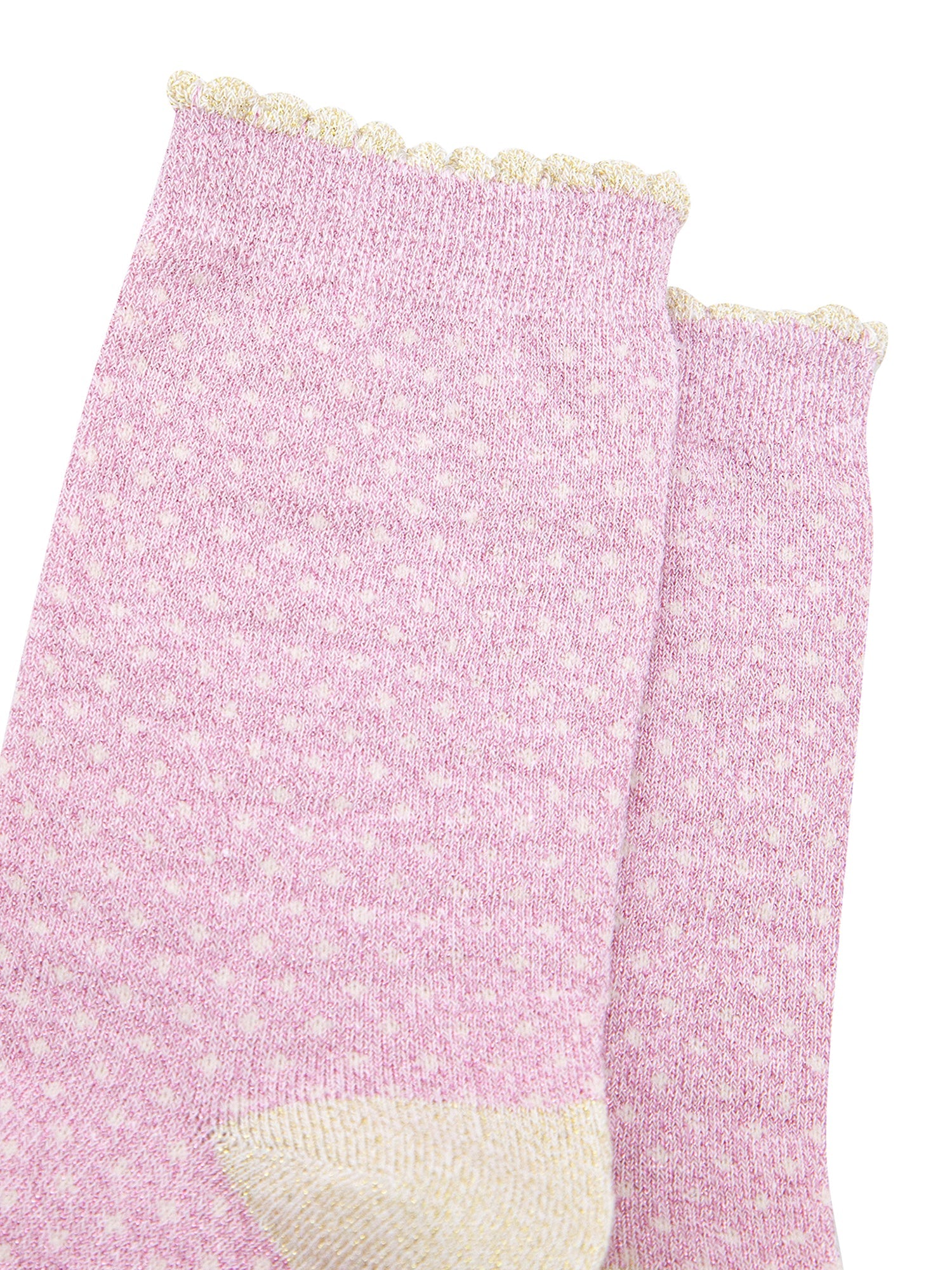 Polka-Dots-Combed-Cotton-Glitter-Socks-in-Light-Pink-close-up