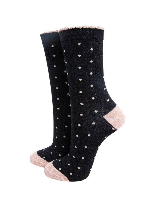 Small-Spots-Combed-Cotton-Glitter-Socks-in-Black-Gold-mannequin