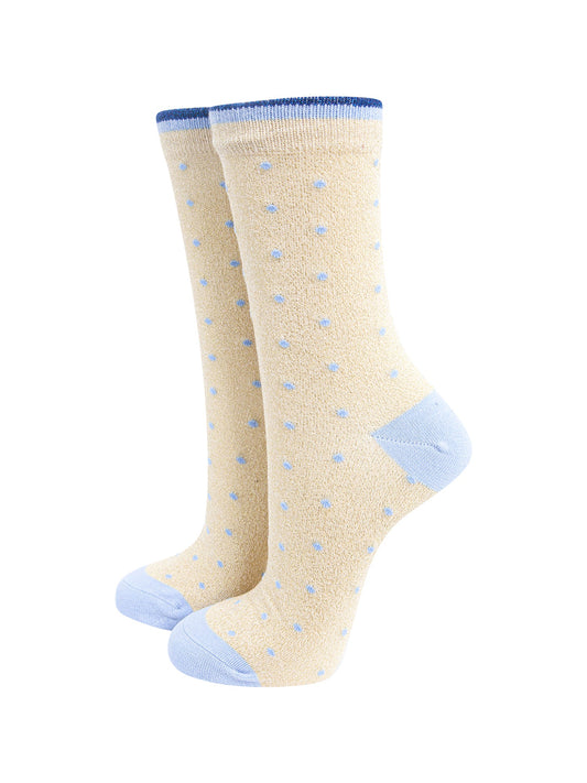 Small-Spots-Combed-Cotton-Glitter-Socks-in-Cream-mannequin