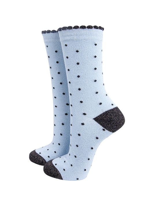 Small-Spots-Combed-Cotton-Glitter-Socks-in-Light-Blue-close-up