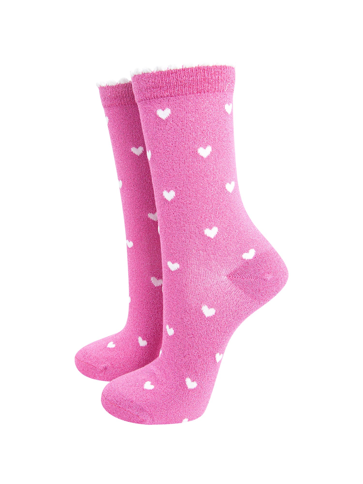 Love-Hearts-Combed-Cotton-Glitter-Socks-in-Hot-Pink-mannequin