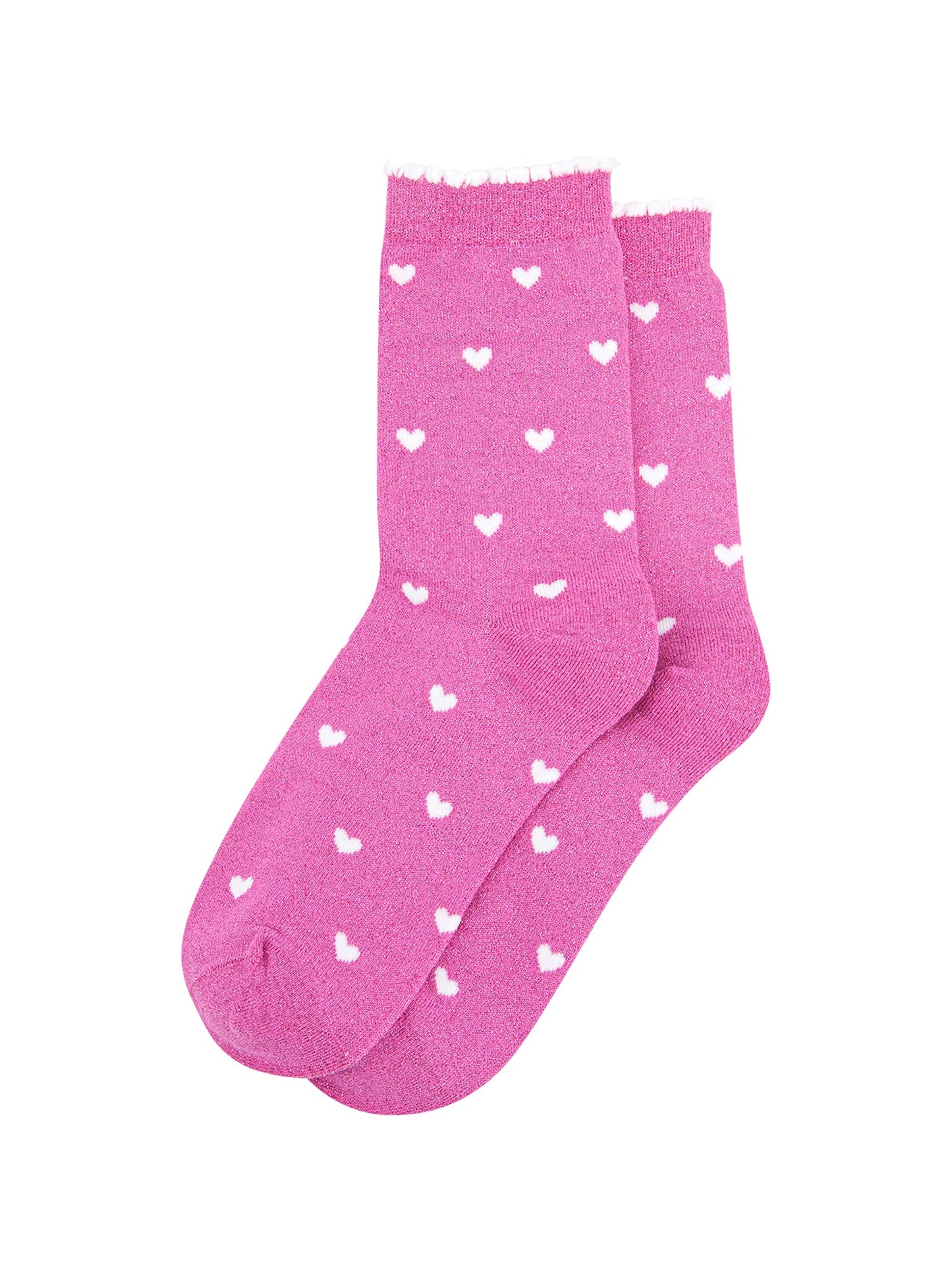 Love-Hearts-Combed-Cotton-Glitter-Socks-in-Hot-Pink-flat-lay
