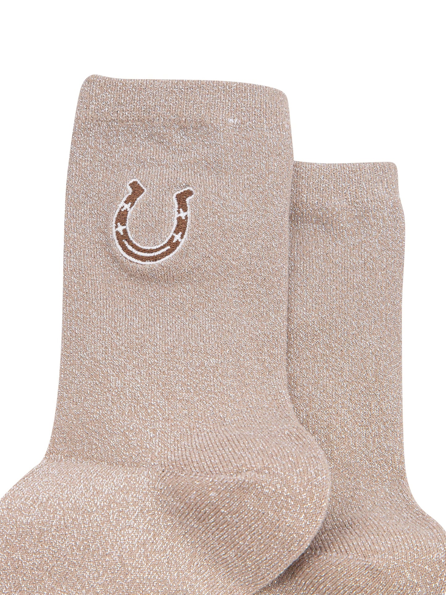 Horseshoe-Combed-Cotton-Glitter-Embroidered-Socks-in-Beige-Close-Up