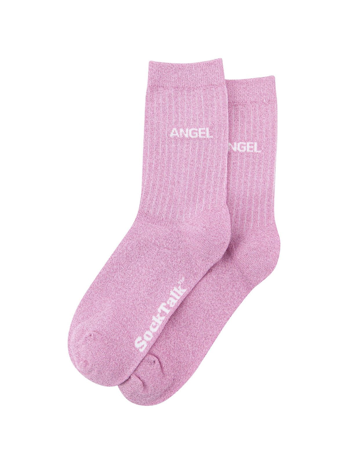 Angel-Combed-Cotton-Glitter-Socks-in-Light-Pink-Laid-Flat