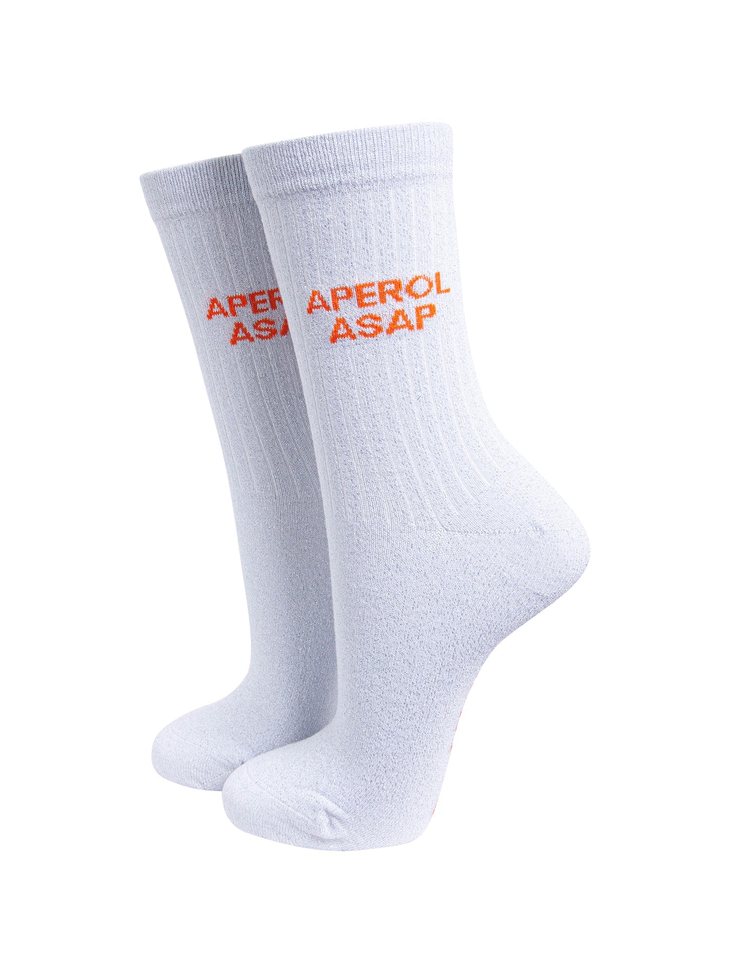 Aperol-ASAP-Combed-Cotton-Glitter-Socks-in-White-On-Mannequin