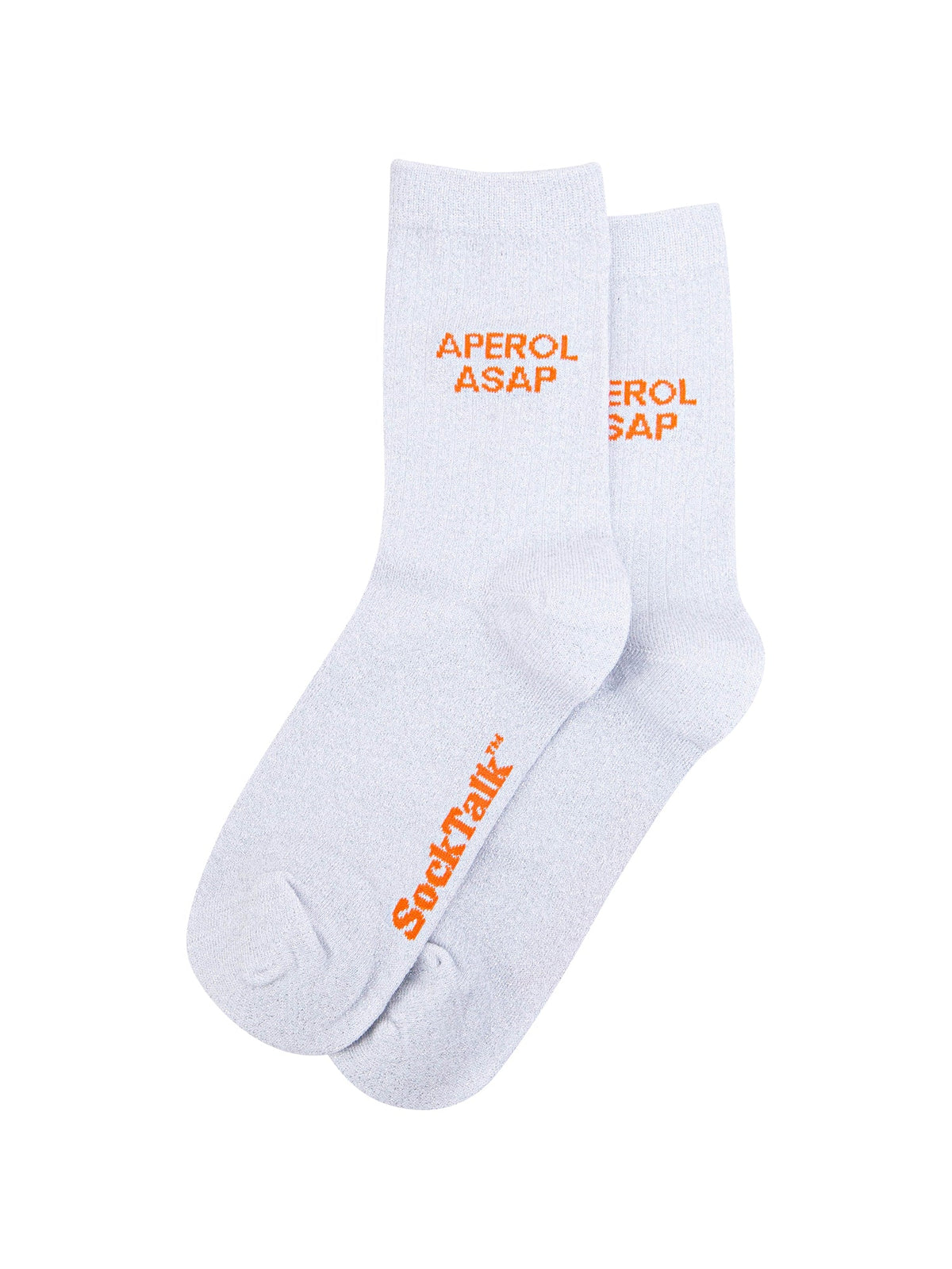 Aperol-ASAP-Combed-Cotton-Glitter-Socks-in-White-Laid-Flat