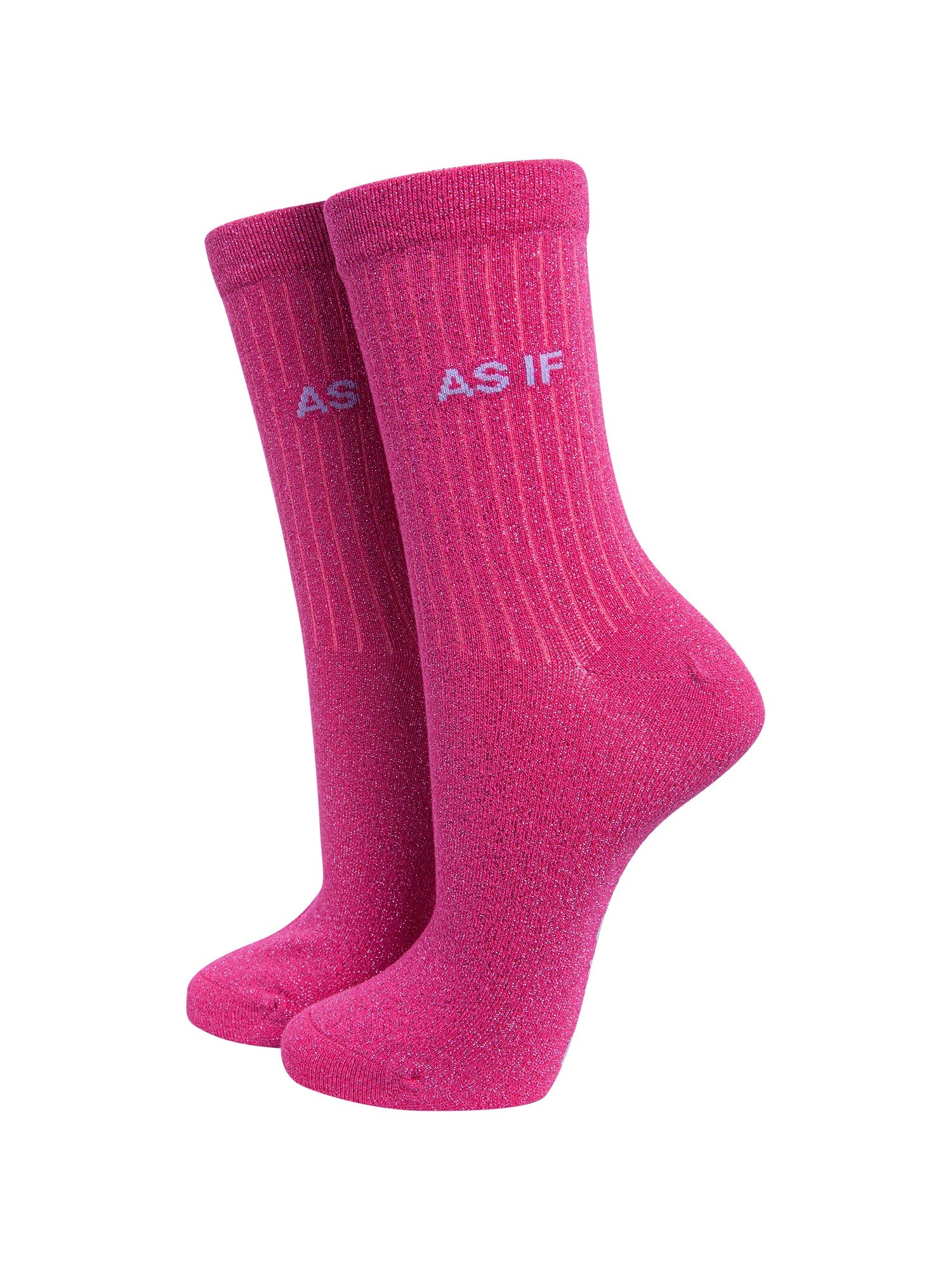 As-if-Combed-Cotton-Glitter-Socks-in-Hot-Pink-On-Mannequin