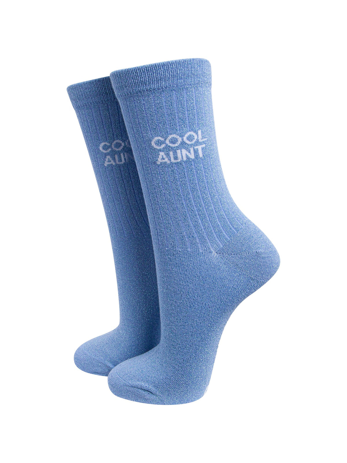 Cool-Aunt-Combed-Cotton-Glitter-Socks-in-Light-Blue-On-Mannequin