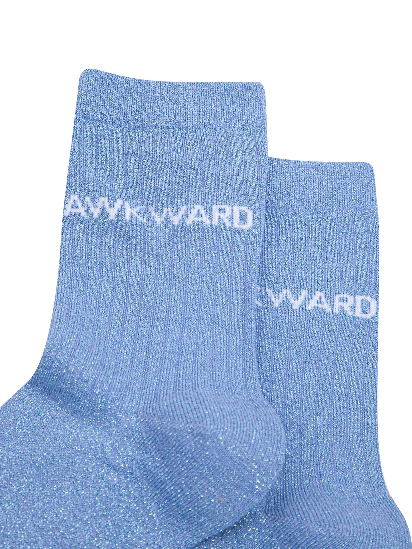 Awkward-Combed-Cotton-Glitter-Socks-in-Light-Blue-Close-Up