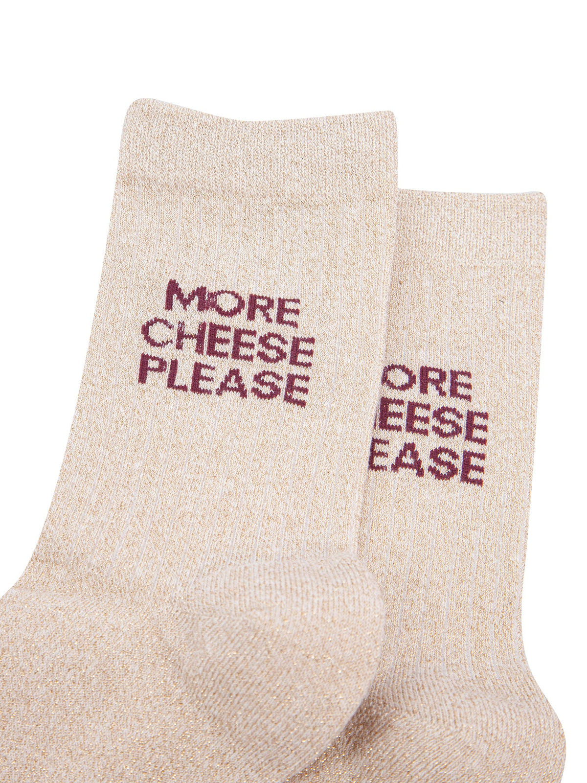 More-Cheese-Please-Combed-Cotton-Glitter-Socks-in-Cream-Close-Up