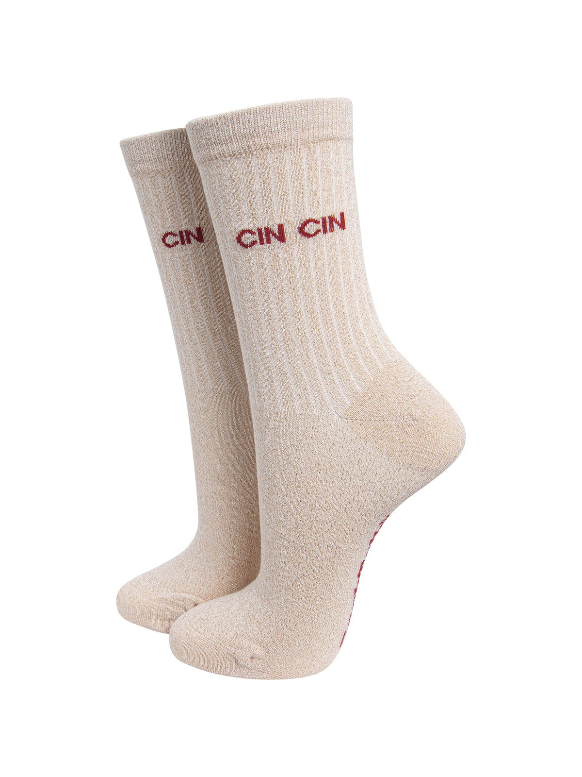 Cin-Cin-Combed-Cotton-Glitter-Socks-in-Cream-On-Mannequin