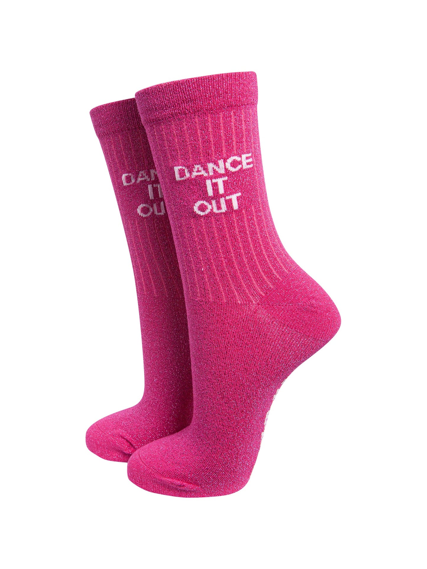 Dance-it-Out-Combed-Cotton-Glitter-Socks-in-Hot-Pink-On-Mannequin