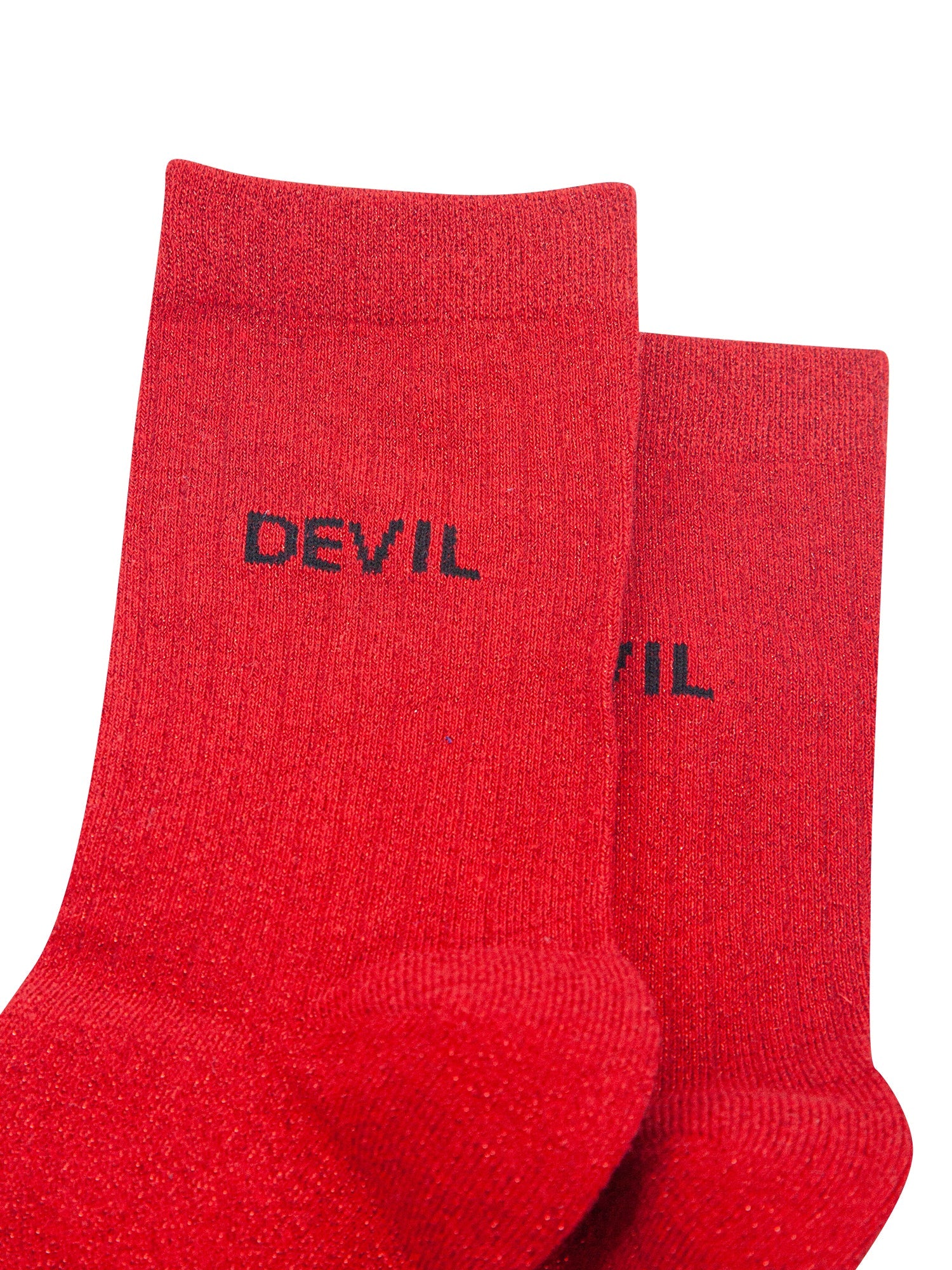 Devil-Combed-Cotton-Glitter-Socks-in-Red-Close-Up