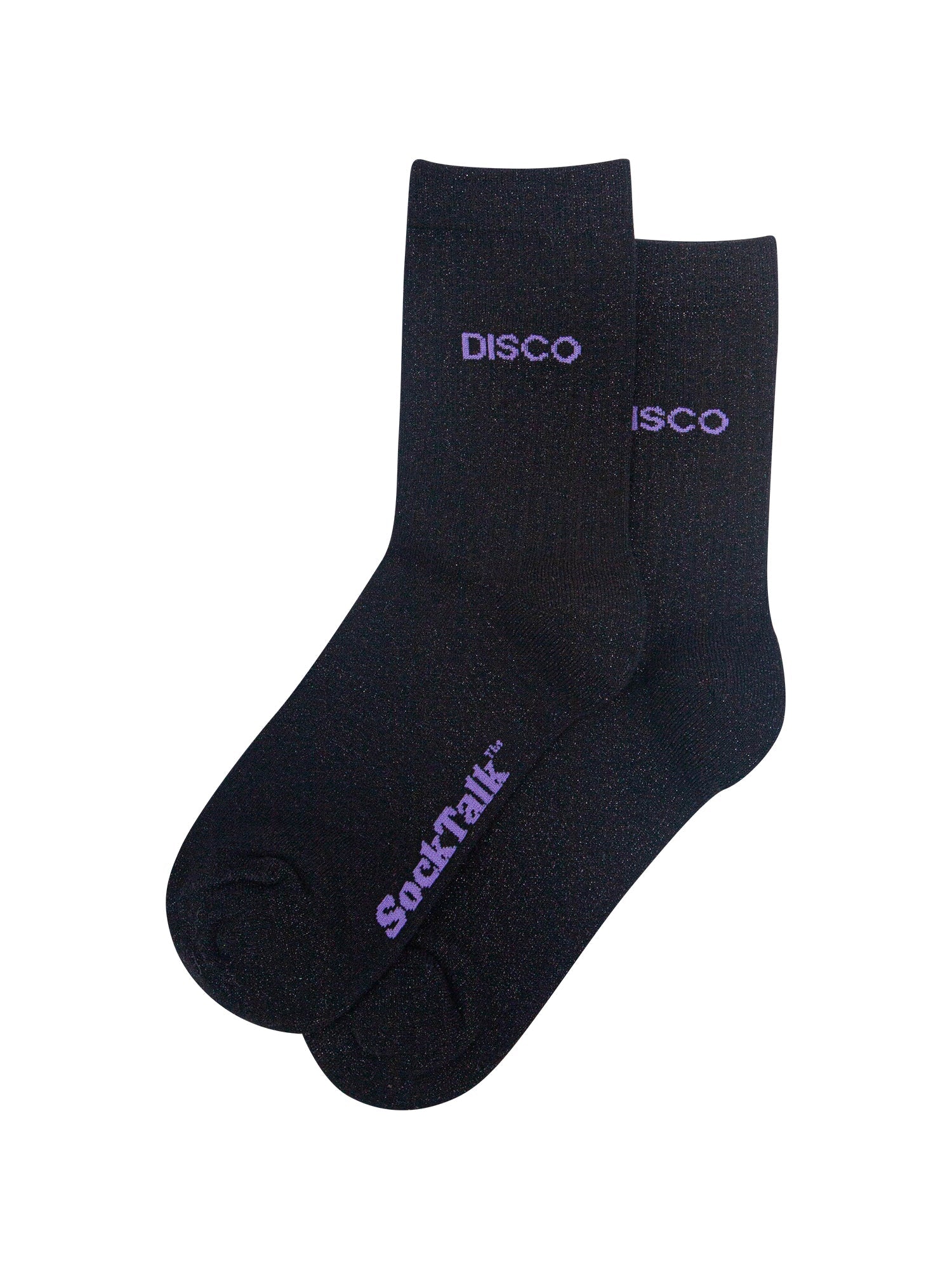 Disco-Combed-Cotton-Glitter-Socks-in-Black-Laid-Flat
