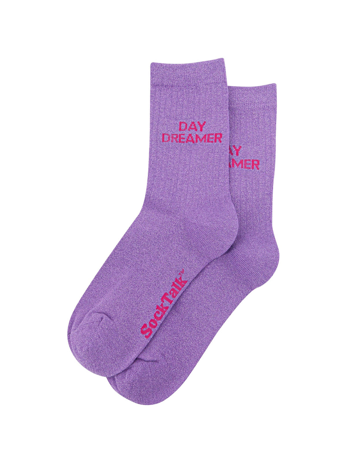 Day Dreamer Combed Cotton Glitter Socks in Lilac