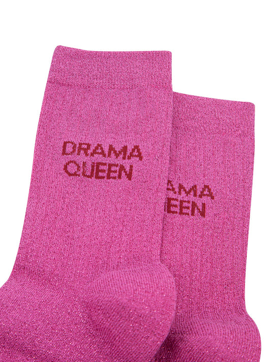 Drama-Queen-Combed-Cotton-Glitter-Socks-in-Hot-Pink-Close-Up