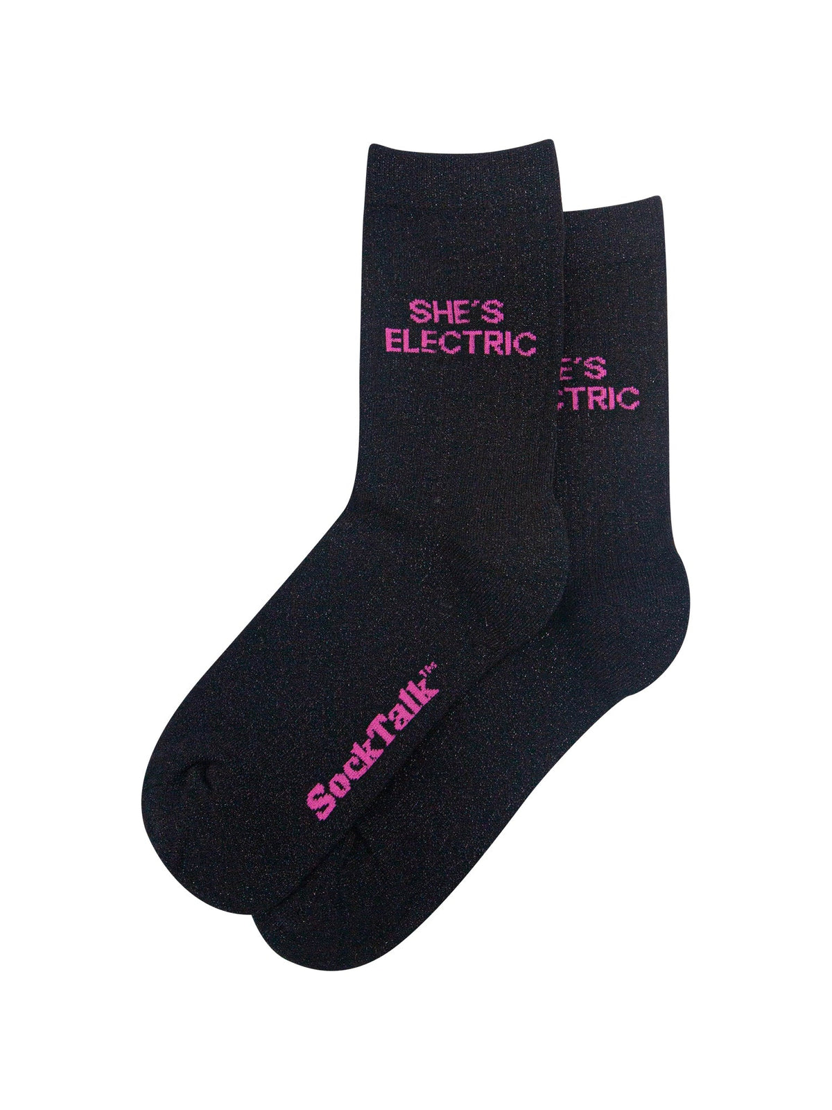 She's-Electric-Combed-Cotton-Glitter-Socks-in-Black-Laid-Flat