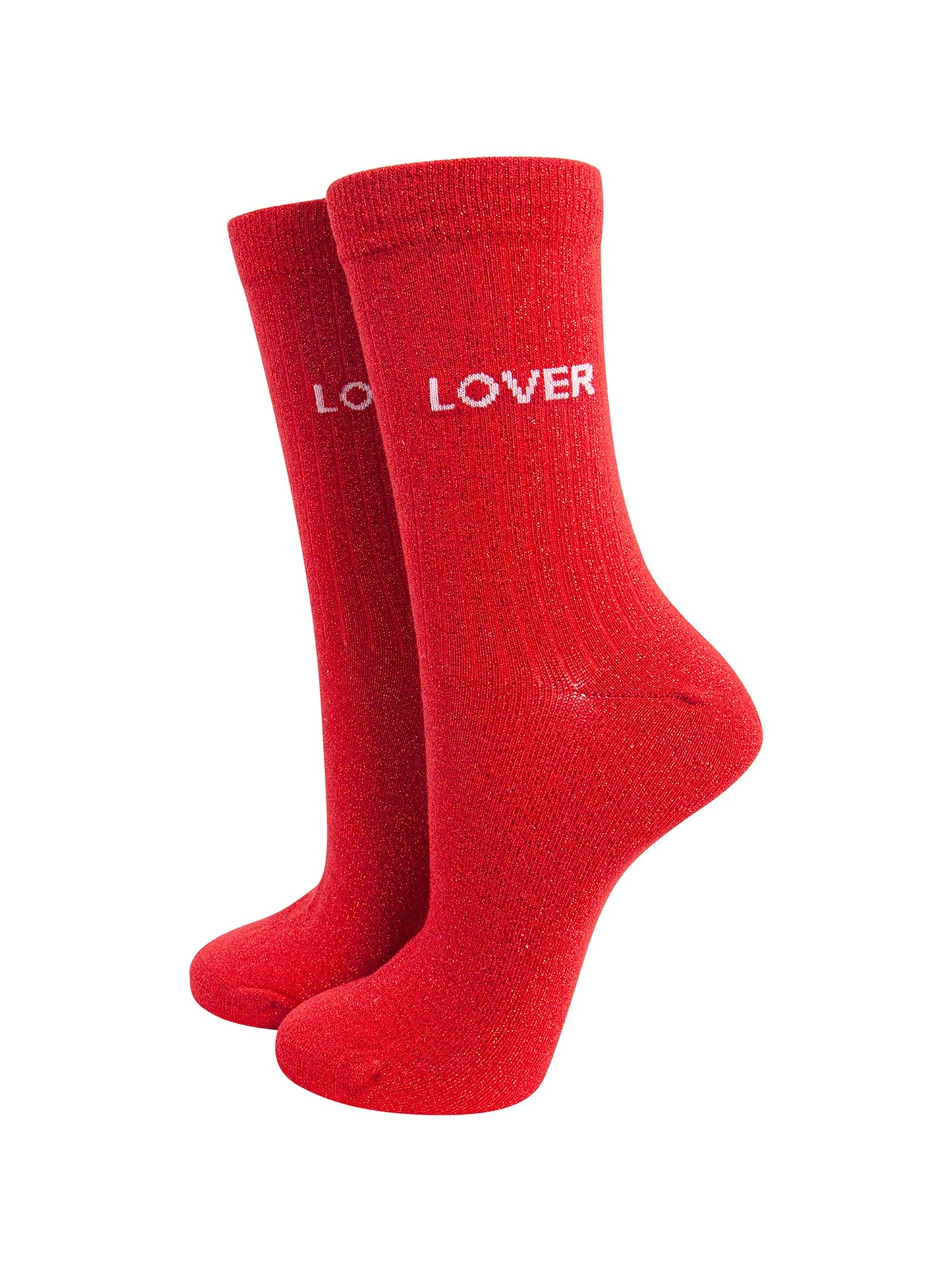 Lover-Glitter-Combed-Cotton-Word-Crew-Socks-for-Women-Red-mannequin